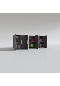 Resim Kenzlife hazır mutfak nonus gri 060*150*32 mutfak banyo dolabı kapaklı raflı 