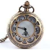 Resim keyfimshop Retro Çiçek Temalı Köstekli Kolye Saat 