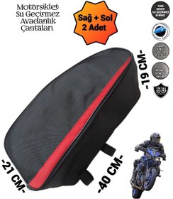 Resim SEVBAGS Motosiklet Yan Koruma Demiri Avadanlık Çantaları 1900 Denye 40 Cm 