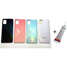 Resim Samsung Uyumlu A51 A515 Arka Batarya Pil Kapağı Beyaz B7000 15 Ml Yapıştırıcı 
