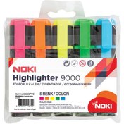 Resim Noki Fosforlu Kalem Pastel 5 Li Pvc 9000P 