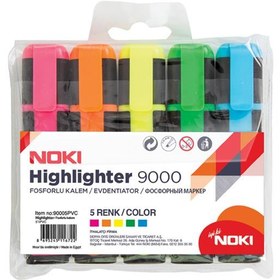 Resim Noki Fosforlu Kalem Pastel 5 Li Pvc 9000P 