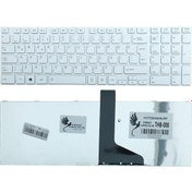 Resim Toshiba Uyumlu Satellite C855-1U1, C855-133, C850-F23L Klavye (Beyaz) 