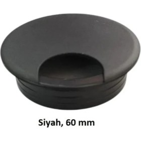 Resim Masa Kablo Kanalı, Siyah, 60 mm 