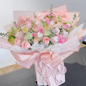 Resim 10 adet Zarif Çiçekli Hediye Paketleme Kağıdı - Pembe ve Beyaz Gül, Şeftali ve Nane Detayları, Düğünler, Gelin Duşları, Doğum Günleri, Yıldönümleri ve Ev Yaptırımları için Mükemmel, Çiçek Süslemeleri 