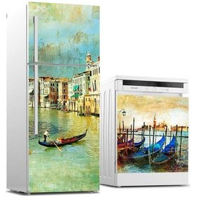 Resim Buzdolabı Ve Bulaşık Makinası Beyaz Eşya Sticker Kaplama Venedik (498537346) 