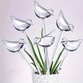 Resim Boho Chic Cam Kuş Şekilli Planter - Oval Boş Tasarım Ev Dekoru için, Sadece Elde Yıkanabilir, PVC İçermez, Kuş Tutkunları ve Estetik Ev Aksesuarları için İdeal, Kuş Dekoru 