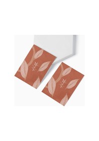 Resim AkalBatu Floral Seri Hediye Not Kartı 8 x 10 CM 25'Li - Kiremit 