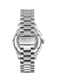 Resim Maserati R8873624002 10 Atm Suya Dayanıklı Quartz Deri Kordon Hediyeli Metalik Renk Erkek Kol Saati Metalik 