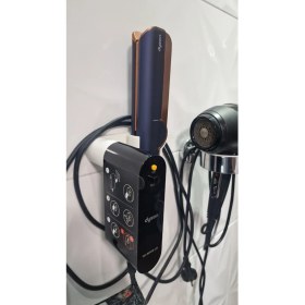 Resim Dyson Airstrait Saç Düzleştirici Tutucu Organize Raf Duvara Monte Saç Düzleştirici Standı Banyo Raf Depolama Rafları 