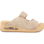 Resim Muya Beso Anatomik Air Max Tabanlı Topuk Dikeni Kadın Terlik Krem 