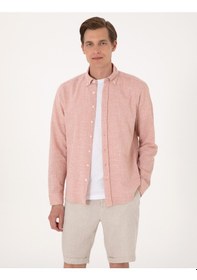 Resim Pierre Cardin Erkek Mercan Gömlek Desenli 50307133-vr186 Mercan 