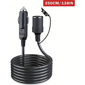 Resim Dashanshop Clelo Ağır Hizmet Oto Çekme Kablosu 138 İnç 12v 24v Led Sigortalı Saf Bakır 