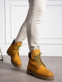Resim AlbiShoes Erkek Kaymaz Termo Taban Hakiki Deri Suya Soğuğa Dayanıklı Cat Modeli Kışlık Erkek Bot 