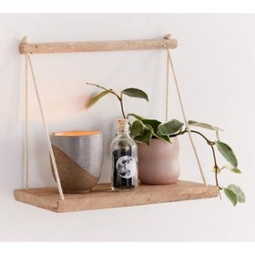Resim Zanaat Raf Doğal Ahşap Dekoratif Raf / Dekor Ip Askılı 