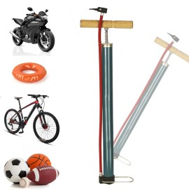 Resim Keneth Uzun Boy-Metal Gövde Şişirme Pompası (Ahşap Saplı Ergonomik Tutuş 50CM Boy) 