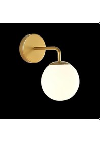 Resim Ömür Avize Kartopu Gold Kasa Beyaz Camlı Tekli Aplik 