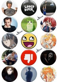 Resim Trend-12 Manga Anime Kpop Temalı Rozet Seti 44 Mm- 30 Adet Çok Renkli 