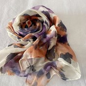 Resim Kadınlar için Hafif Leopar Desenli Eşarp - Karışık Renklerde (Mor, Turuncu, Siyah) Yumuşak Polyester Bali İplik Şal, Günlük Kullanım & Bahar Modası için 