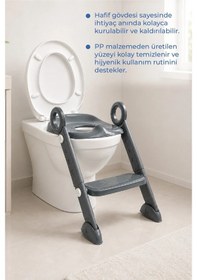 Resim Babyjem Basamaklı Katlanır Klozet Adaptörü Antrasit 