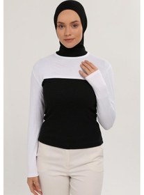 Resim Altobeh Sıfır Yakalı Boyunluklu Kolluk Beyaz Çok Renkli 