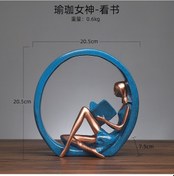 Resim İskandinav Yoga Kızı Dekorasyonu Oturma Odası Girişi Tv Dolabı Şarap Dolabı Yaratıcı Karakter Dekorasyonu Reçine Ev Mobilyaları Yoga Tanrıçası - Okuma 