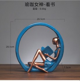 Resim İskandinav Yoga Kızı Dekorasyonu Oturma Odası Girişi Tv Dolabı Şarap Dolabı Yaratıcı Karakter Dekorasyonu Reçine Ev Mobilyaları Yoga Tanrıçası - Okuma 