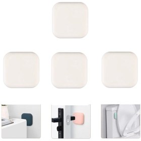 Resim Microcase Darbe Önleyici Yapışkanlı Silikon Kapı Kolu Stoperi Tamponu Kare Tasarım - Al5004 4 Adet 