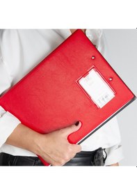 Resim Evrak Sunum Firma Klasörü Sekreterlik Çift Mekanizmalı A4 Ring Binder File 250 Yaprak Kapasiteli 23x31 Cm. Kırmızı 