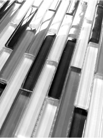 Resim GLASSERA Siyah Tonlarında Kristal Cam Mozaik 