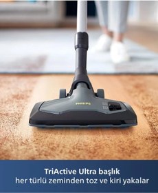 Resim Philips Kumandalı Kontrol Marathone Ultimate Toz Torbasız Elektrikli Süpürge, xb9145 Turbo Halı Döver Başlık 