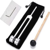 Resim Skycity 128hz Gümüş Akustik Tunning Fork - Zihin Ve Vücut Harmoniği İçin Meditasyon, Yoga Ve Müzik Terapisi Aracı 