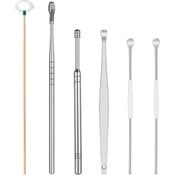 Resim Gajeena 6'li Profesyonel Kulak Temizleme Seti - Paslanmaz Çelik Spiral Kulak Kaşığı Ve Kuş Tüyü Çubuğu 