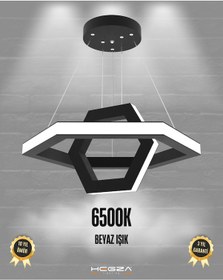 Resim Ciclo Siyah Kasa, Beyaz Işık Modern Sarkıt Led Avize Siyah 