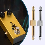 Resim Gitar Pedal Bağlantı Parçası, 1/4" Efekt Pedalı ile Pedal Bağlantı Parçası Altın Kaplama Gitar Pedal Bağlantı Parçası 6.35mm Erkek - Erkek Düz Fiş, Yer Tasarrufu Sağlayan Gitar Pedal Panosu Bağlantı Parçası 