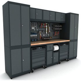 Resim İdeal Ekipman 3.1 Metre Modüler Çalışma Tezgahı İE.36.18.24 