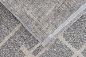 Resim KANYON BUKLELİ MAKİNE HALISI, BEYAZ GRİ, 80X150, 4904L 