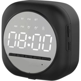 Resim ALLY Q12 Bluetooth Hoparlör FM Radyo Dijital Masa Saati Alarm Uyandırma 