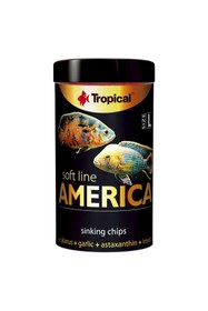Resim Hype Store Tropical Softline America L Kuzey Ve Güney Amerika Balıkları İçin Yumuşak Taneli Cips Balık Yemi 100 