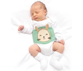 Resim Sevi Bebe Kiraz Çekirdekli Patik+ Kiraz Çekirdekli Bebek Bel Bandı Set- Yeşil 