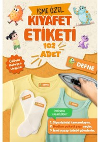 Resim Kıyafet Etiketi - Okul Kıyafetlerine Kişiye Özel 30 Saniyede Kolay Uygulama Yıkanabilir - Canavarlar Beyaz 