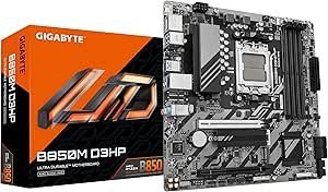 Resim GIGABYTE B850M D3HP LGA1851 DDR5 7200MHz(OC) PCIe 5.0 M.2 Gigabit LAN mATX Anakart 