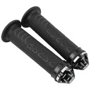 Resim Hightower Siyah 37je Motosiklet Tutacakları, Kaymaz Konforlu Dayanıklı Motokros Gidon Kavrama 