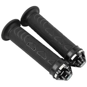 Resim Hightower Siyah 37je Motosiklet Tutacakları, Kaymaz Konforlu Dayanıklı Motokros Gidon Kavrama 