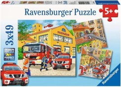 Resim Ravensburger 3x49 Parça Puzzle İtfaiye 094011 