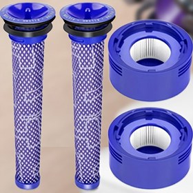 Resim 2 adet/4 adet Dyson V6-V8 & DC58-DC62 Uyumlu Yedek Filtreler - Absolute, Animal, Motorhead, Plus, Pro Modellerine Uygun - Parça Numaraları 965661-01 & 967478-01 