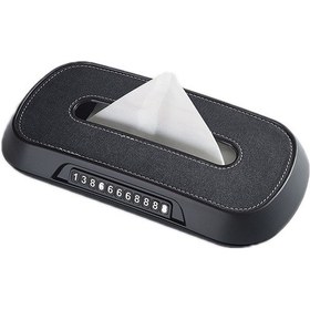 Resim Araba Güneşlik Asılı Sunroof Koltuk Arkası Mendil Kutusu, Renk: Süet Koyu Gri 