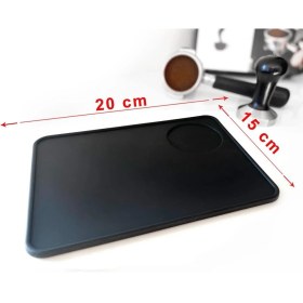Resim Kahve Espresso Tamper ve Tamping Mat, Düz Taban, Silikon, Barista Ekipmanları 