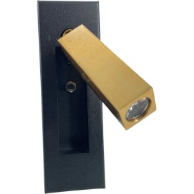 Resim Gold Detaylı, Siyah Kasa, Günışığı LED Yatak Başı Okuma Lambası 