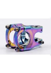Resim Raptor As-07 Alümınyum Gidon Boğazı 31,8 Mm Bisiklet Gidon Boğazı Oil Slick Rainbow Renk Çok Renkli 